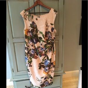 Adrianna Papell brocade floral sequined dress